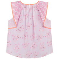 Blouse en soie mélangée - Rose rouge