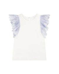 Blouse avec volants sur les épaules - Offwhite