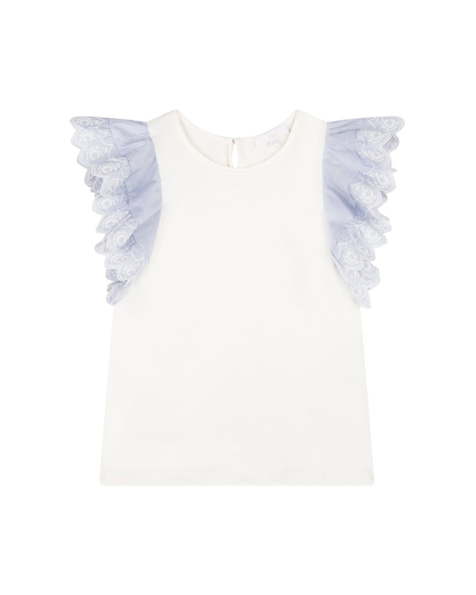 Blouse avec volants sur les épaules - Offwhite