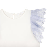 Blouse avec volants sur les épaules - Offwhite