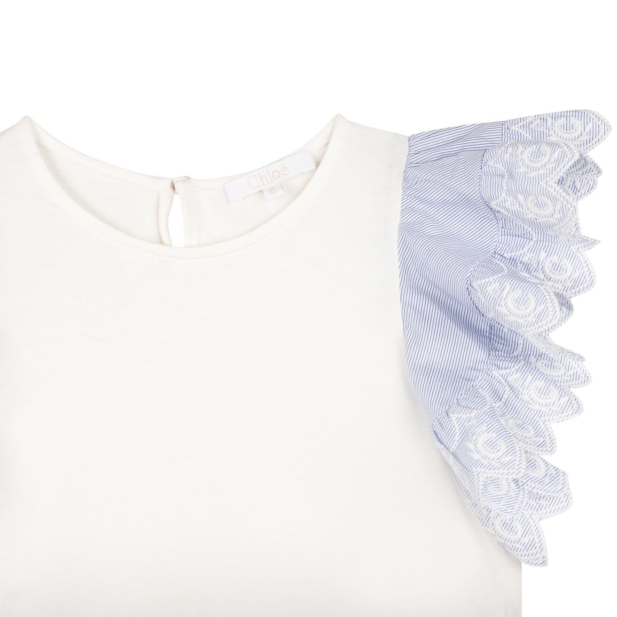 Blouse avec volants sur les épaules - Offwhite
