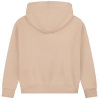 Sweatshirt à capuche et laçets en molleton - Beige clair