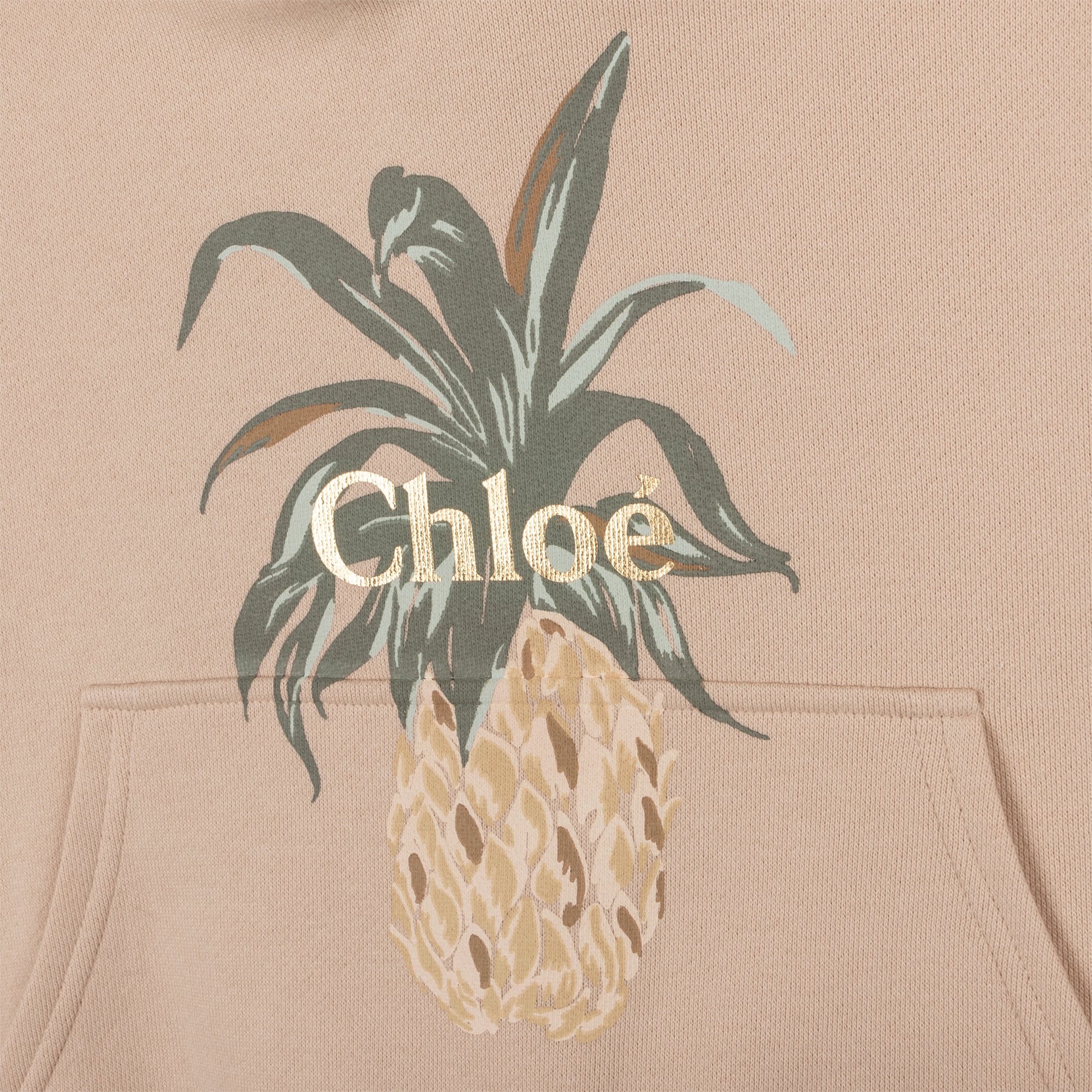 Sweatshirt à capuche et laçets en molleton - Beige clair