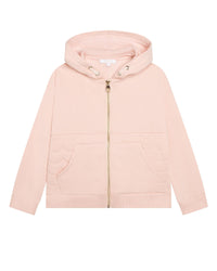 Cardigan à capuche avec coquille en surpiqûre - Bois de rose