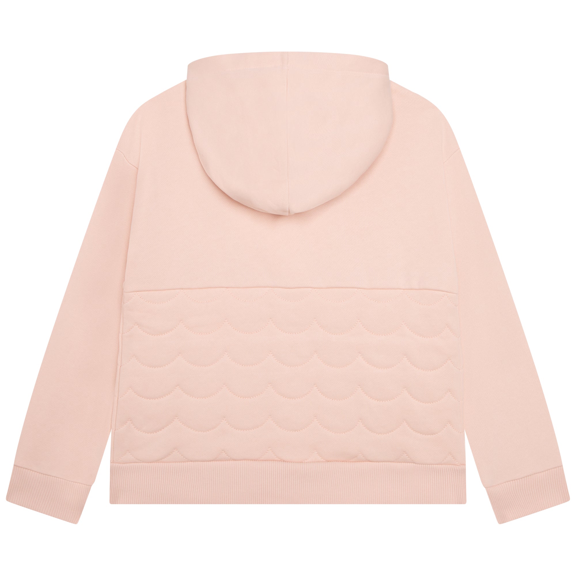 Cardigan à capuche avec coquille en surpiqûre - Bois de rose