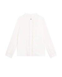 Blouse à coquille brodées - Offwhite