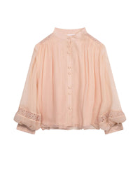Silk crepon blouse - Bois de Rose