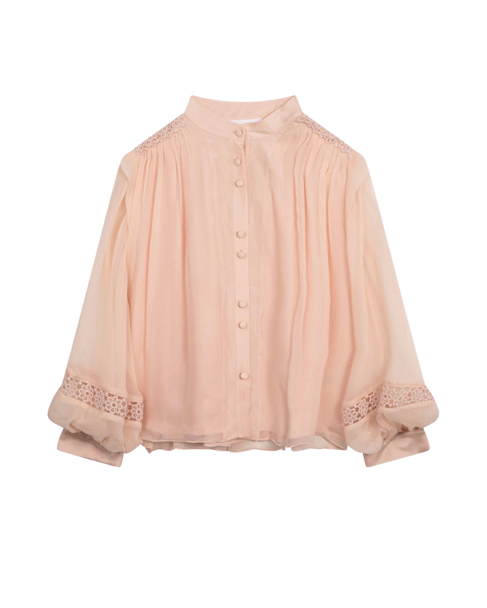 Silk crepon blouse - Bois de Rose