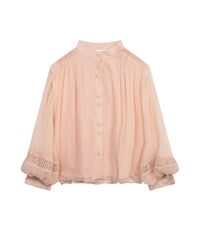 Silk crepon blouse - Bois de Rose