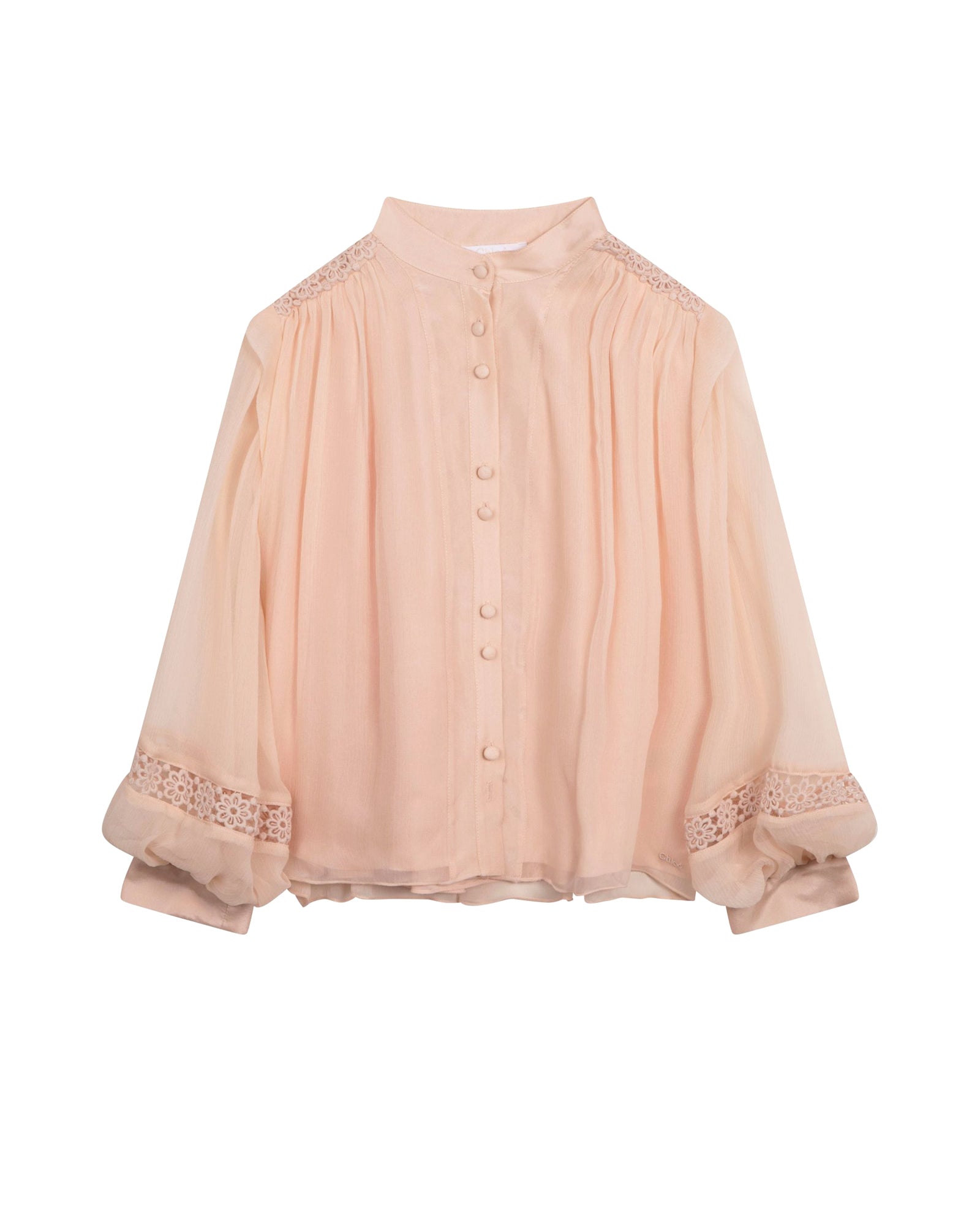 Silk crepon blouse - Bois de Rose