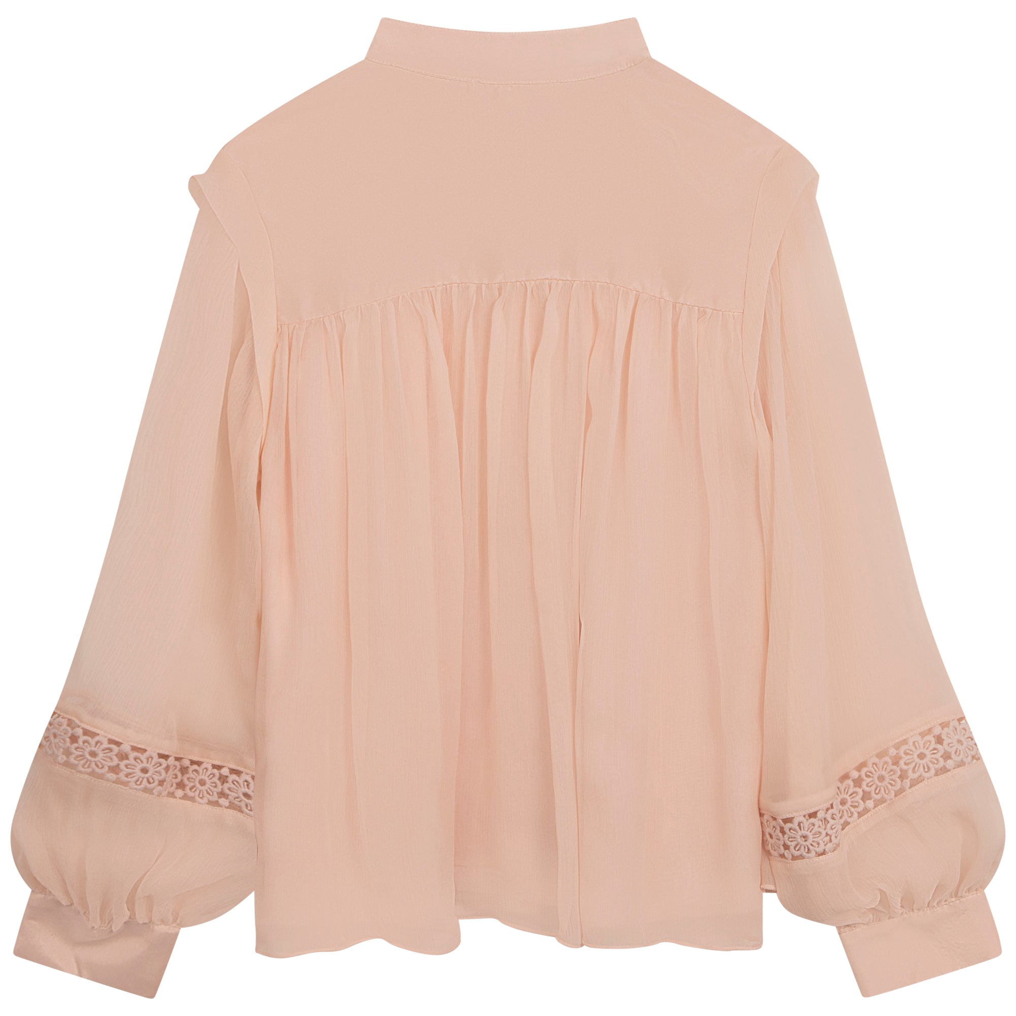 Silk crepon blouse - Bois de Rose