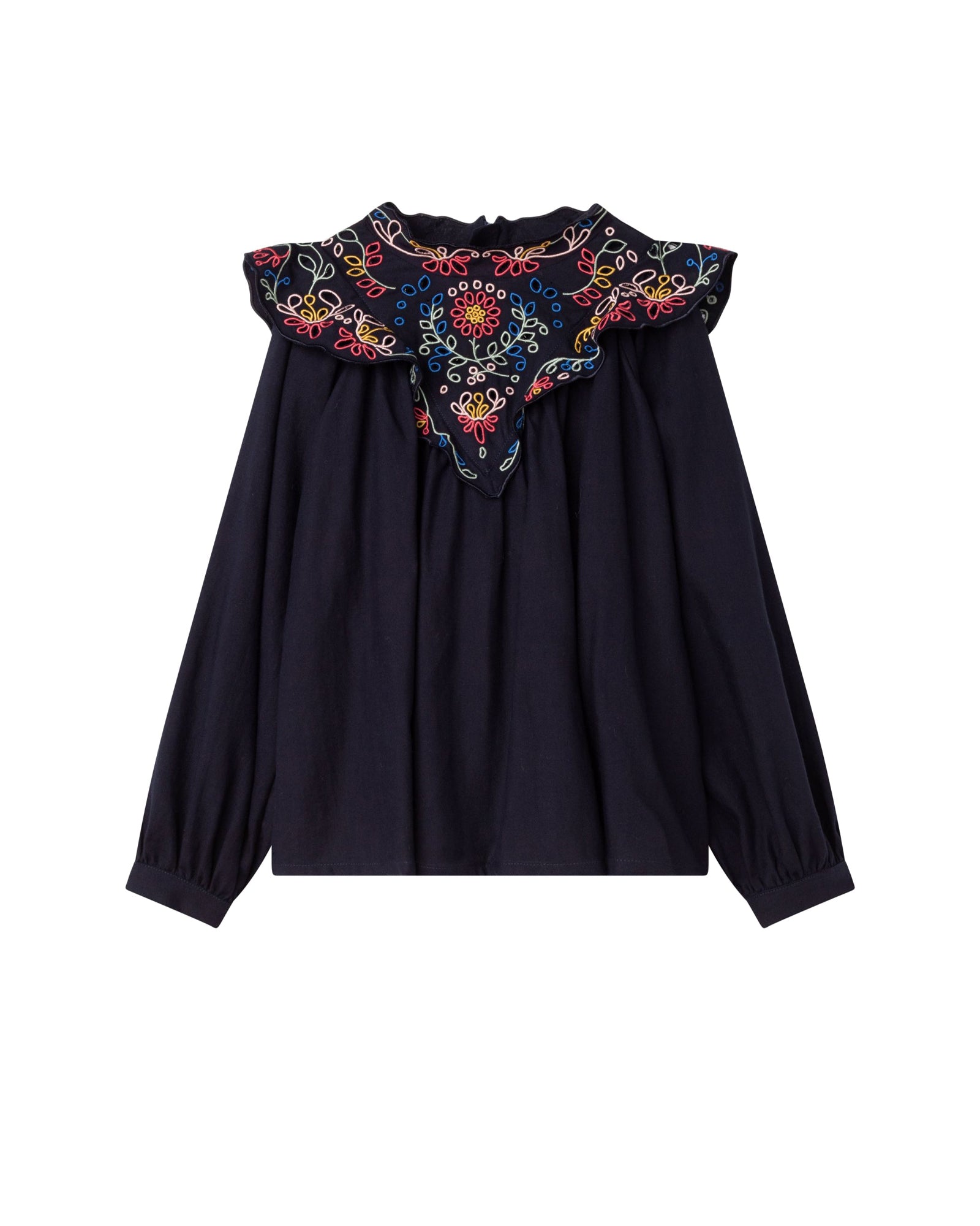Blouse à broderie - Bleu Amiral