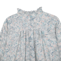 Wool blouse with marble print - Jade