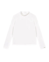 Cotton under-pull with broderie anglaise - Off White