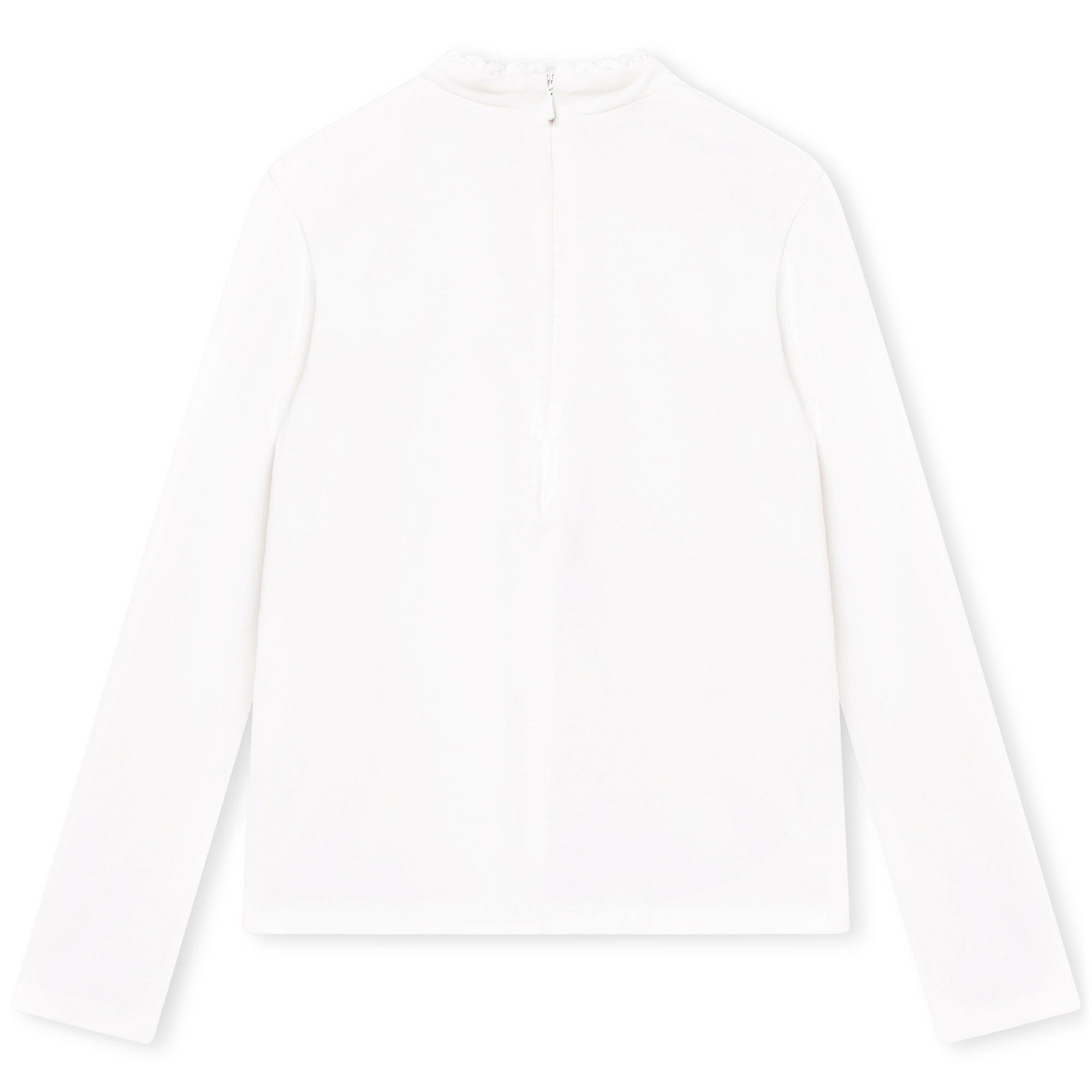 Cotton under-pull with broderie anglaise - Off White