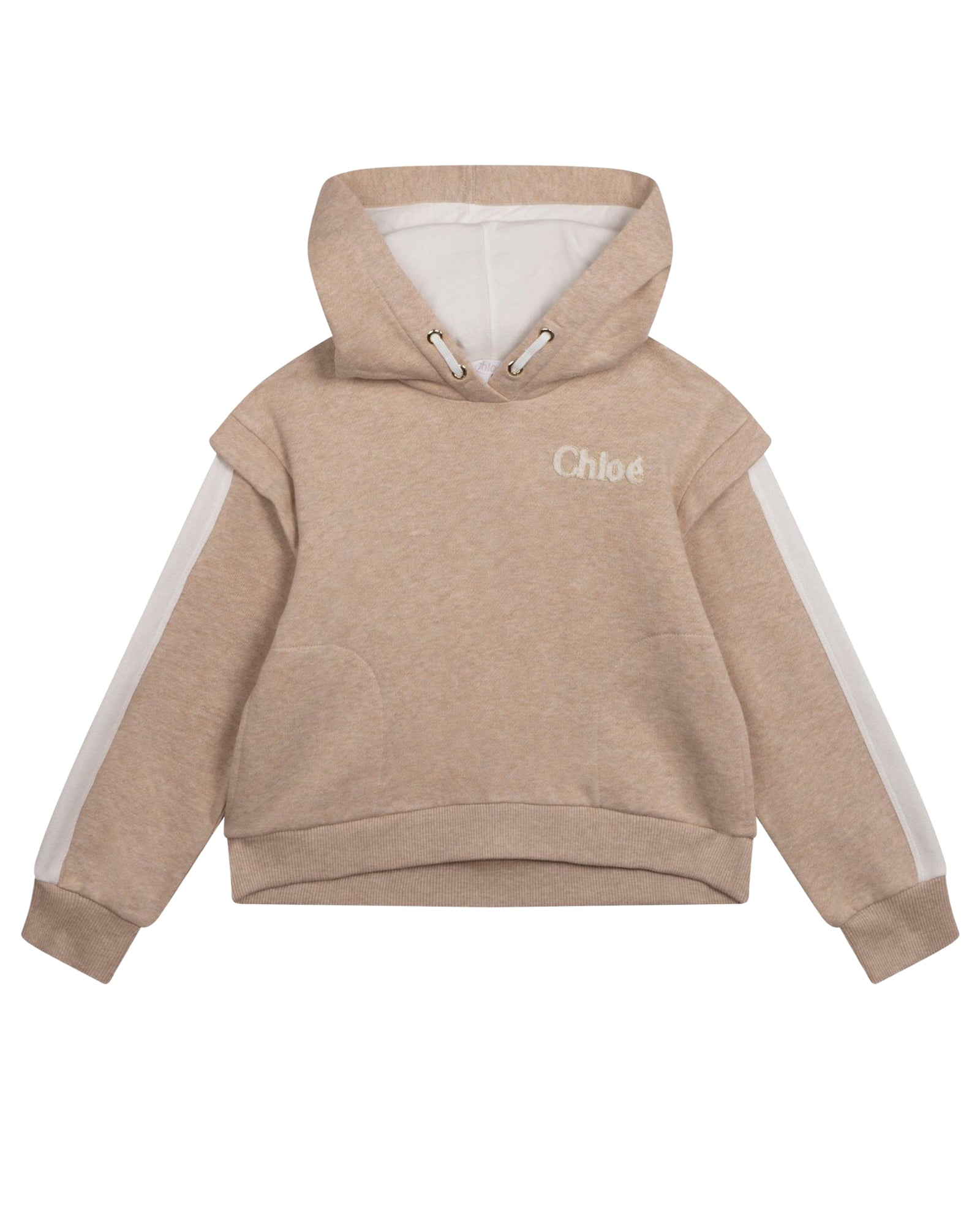 Sweat à capuche en coton - Beige Foncé