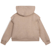 Sweat à capuche en coton gratté - Beige Foncé