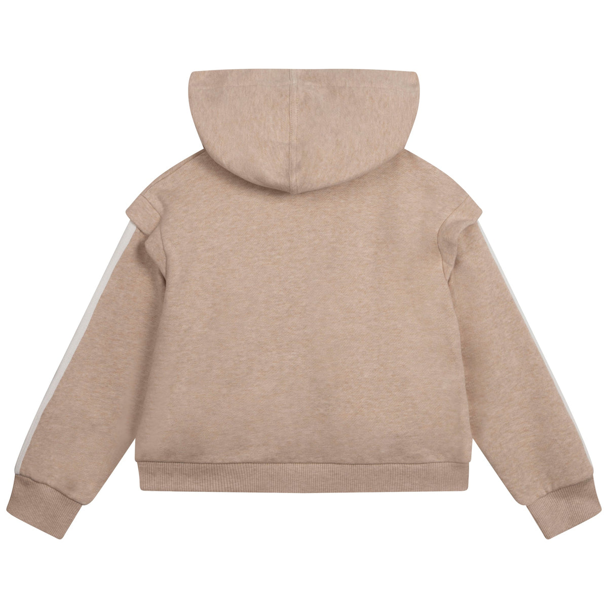 Sweat à capuche en coton gratté - Beige Foncé