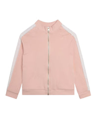 Cardigan à galons en molleton - Bois de rose