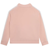 Cardigan à galons en molleton - Bois de rose