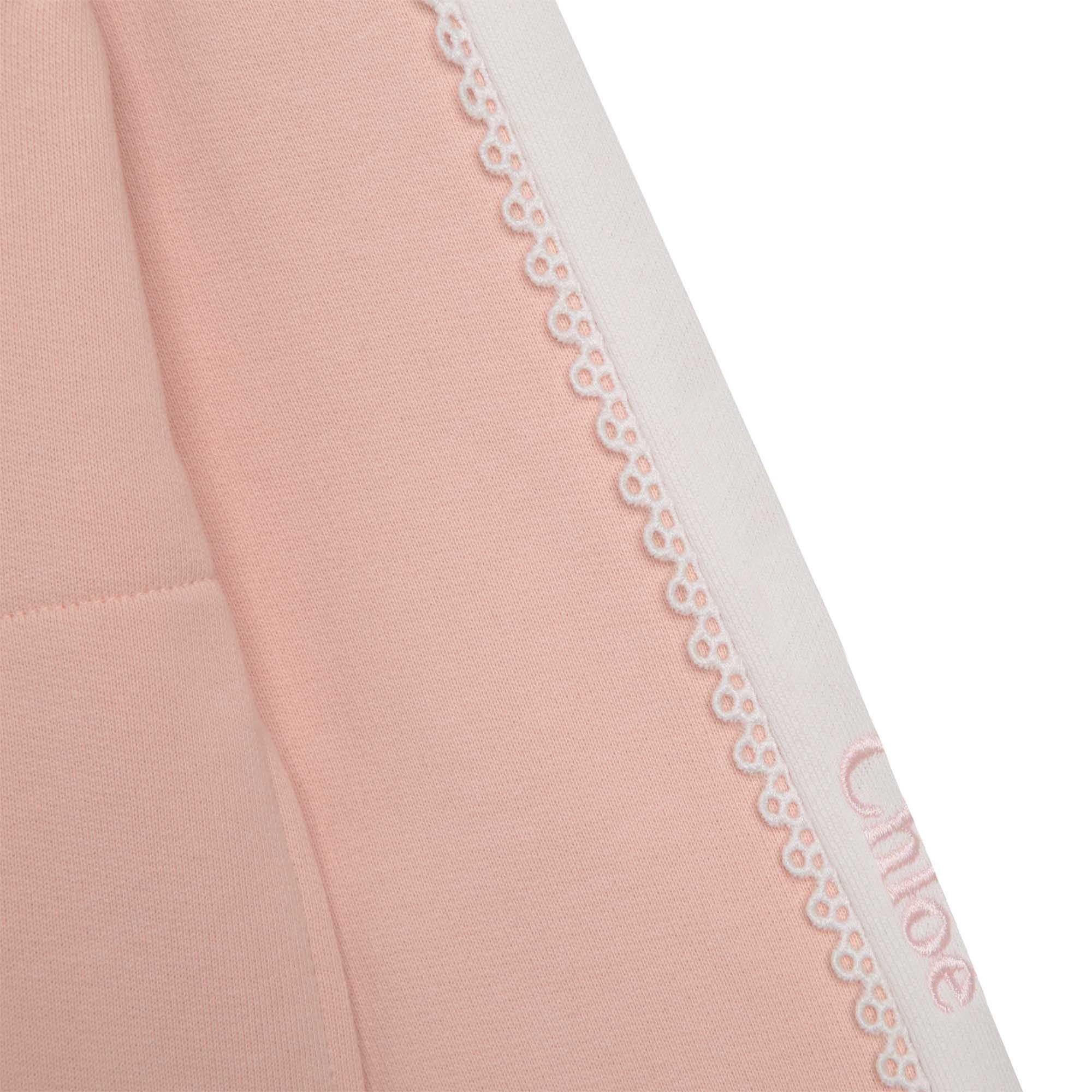 Cardigan à galons en molleton - Bois de rose