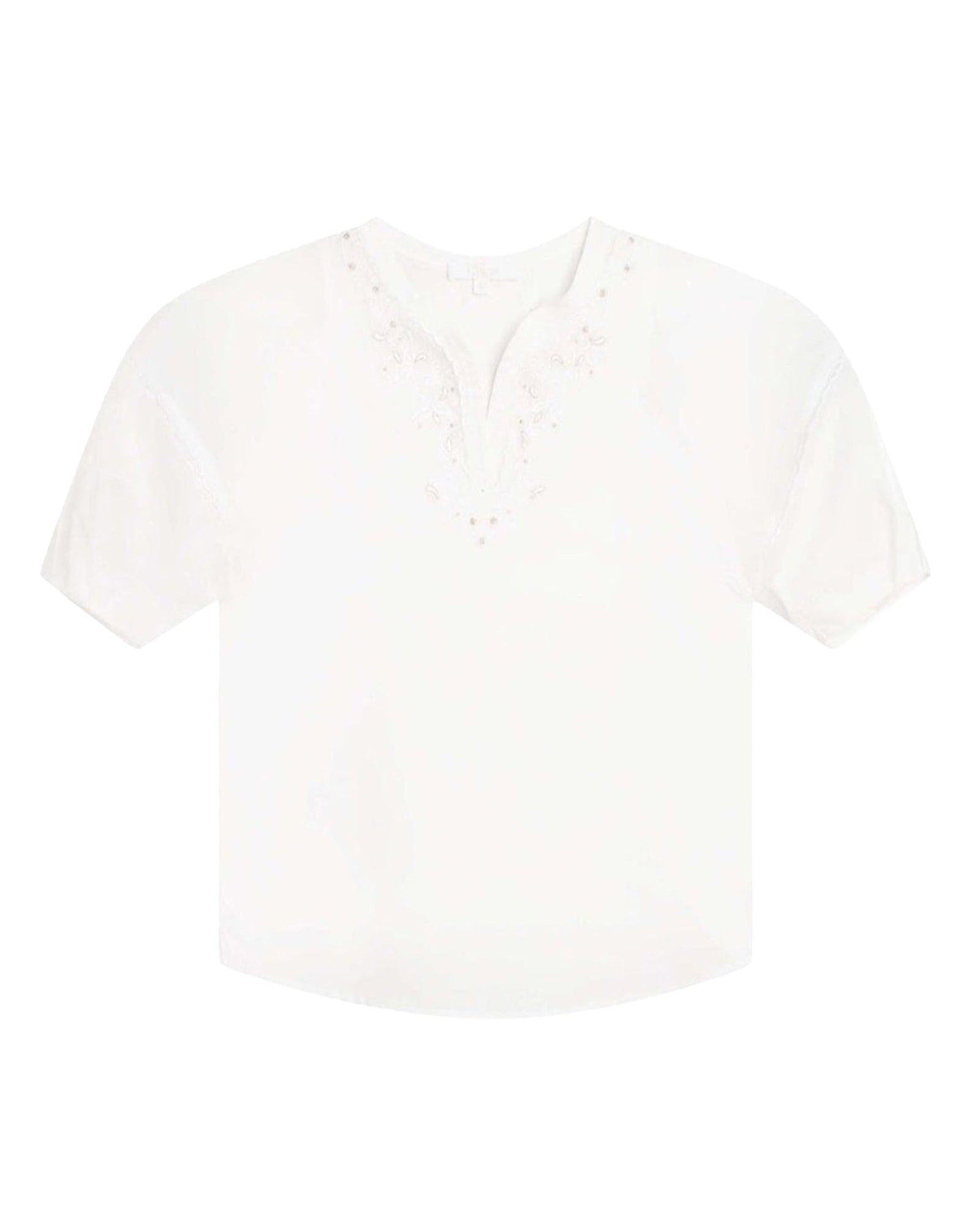 Blouse à manches bouffantes en coton - Off White