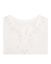 Blouse à manches bouffantes en coton - Off White