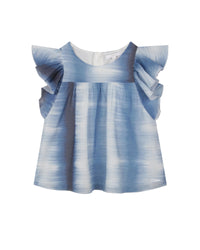 Blouse à imprimé allover - Bleu Blanc