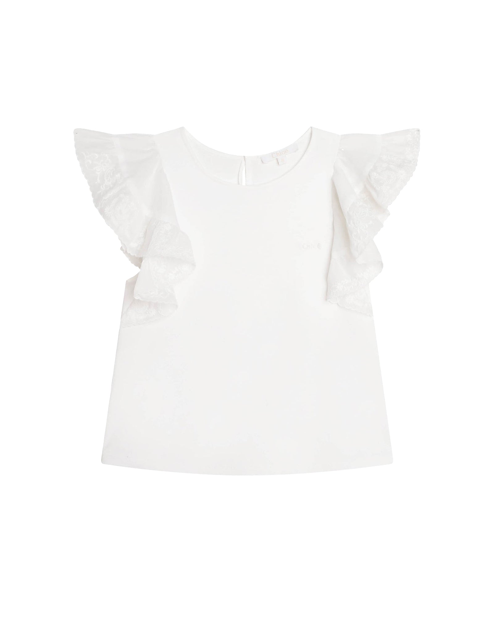 Débardeur à volants en coton - Off White