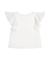 Blouse à volants - Offwhite