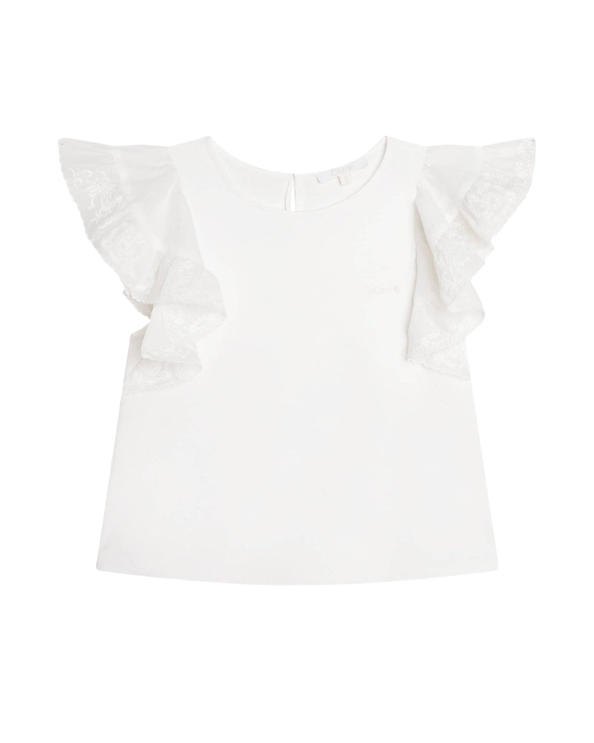 Blouse à volants - Offwhite