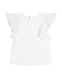 Blouse à volants - Offwhite