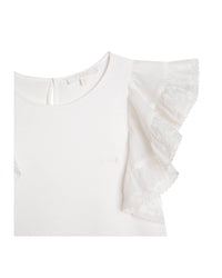 Blouse à volants - Offwhite