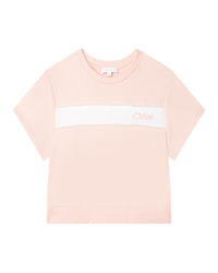 Sweatshirt à manches courtes en molleton - Bois de rose