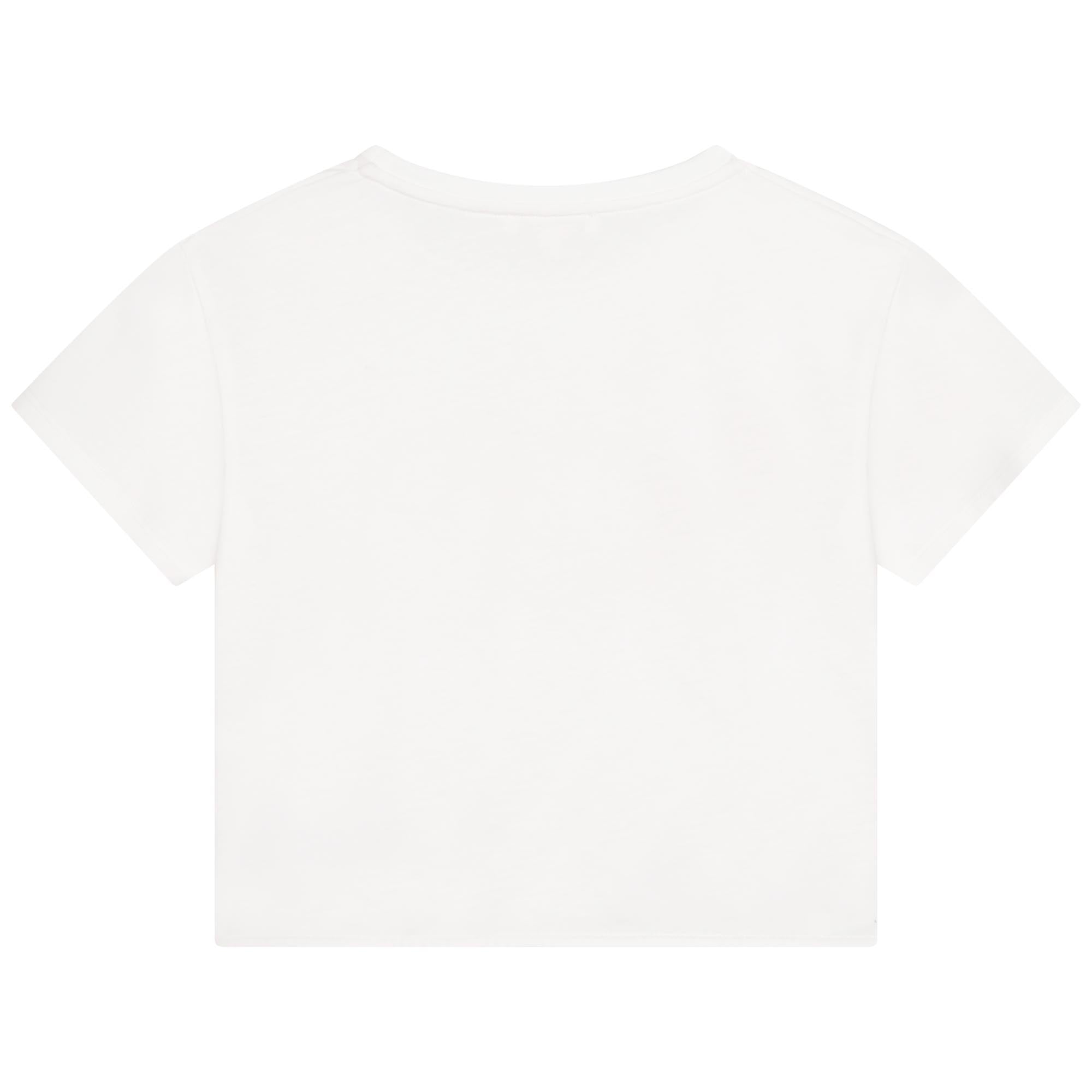 T-shirt manches courtes imprimé rubans - Offwhite