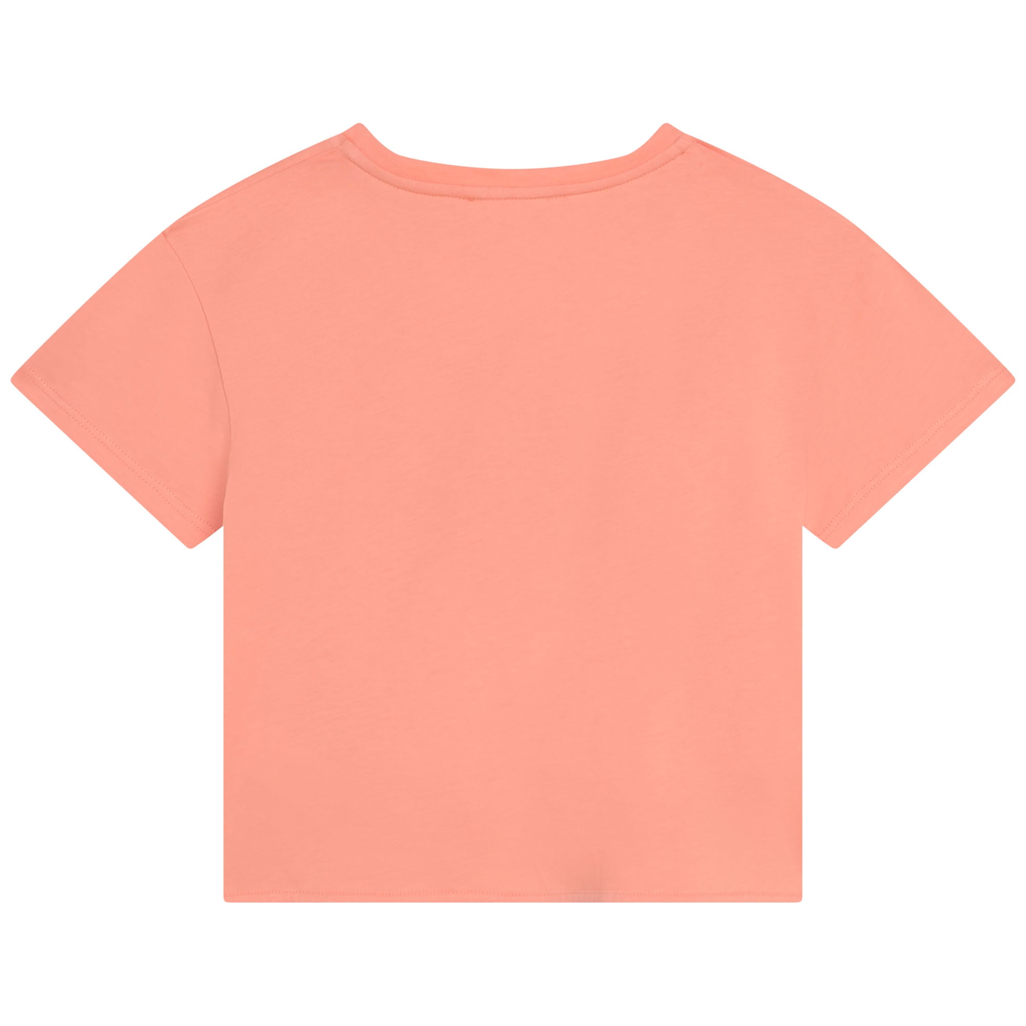 T-shirt à manches courtes imprimé rubans en coton - Light Peach