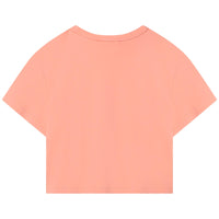 Short T-shirt with Chloé embroidery on the bottom - Light Peach
