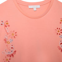 Short T-shirt with Chloé embroidery on the bottom - Light Peach