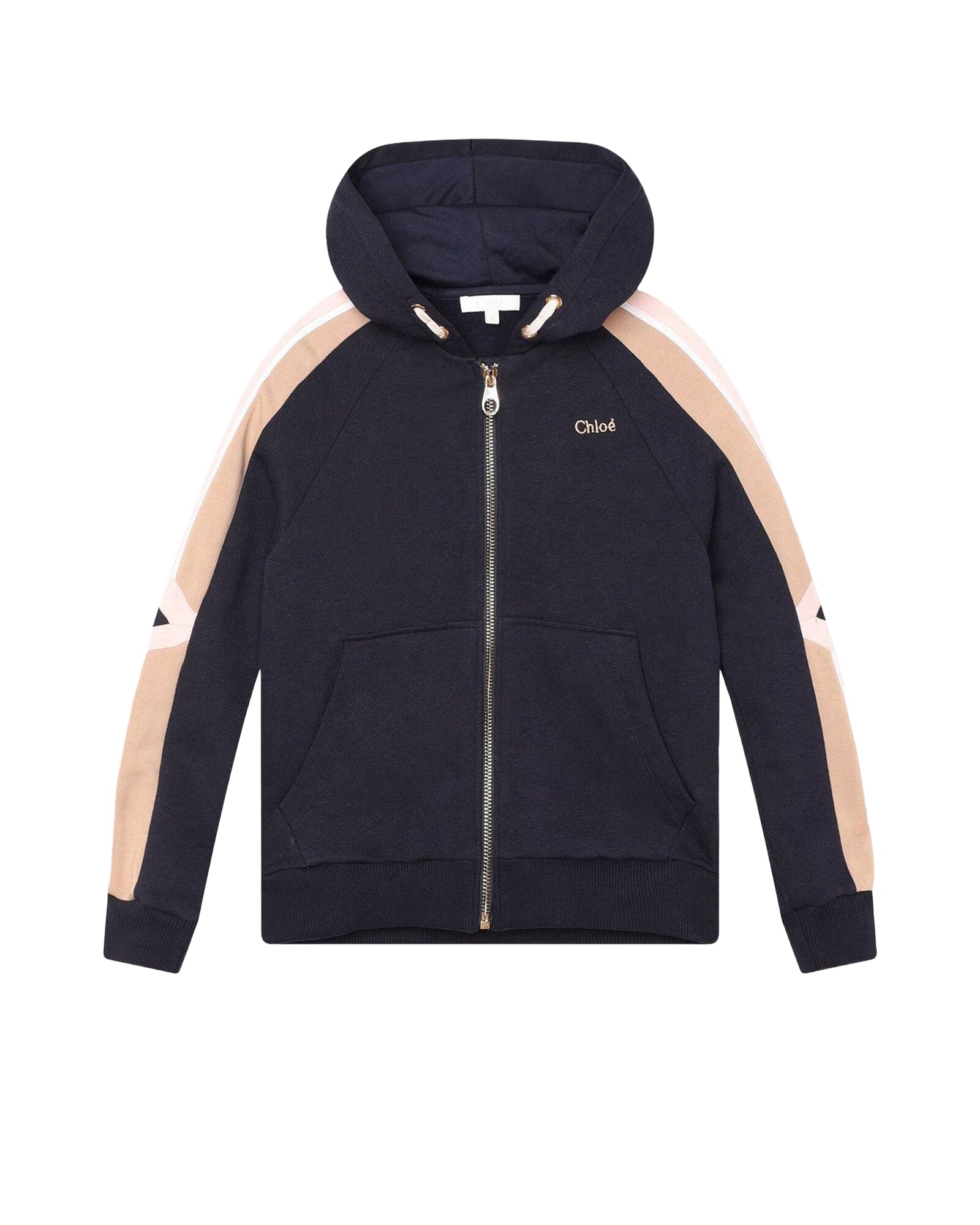 Cotton fleece cardigan - Bleu Amiral