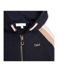 Cardigan molleton en coton - Bleu Amiral