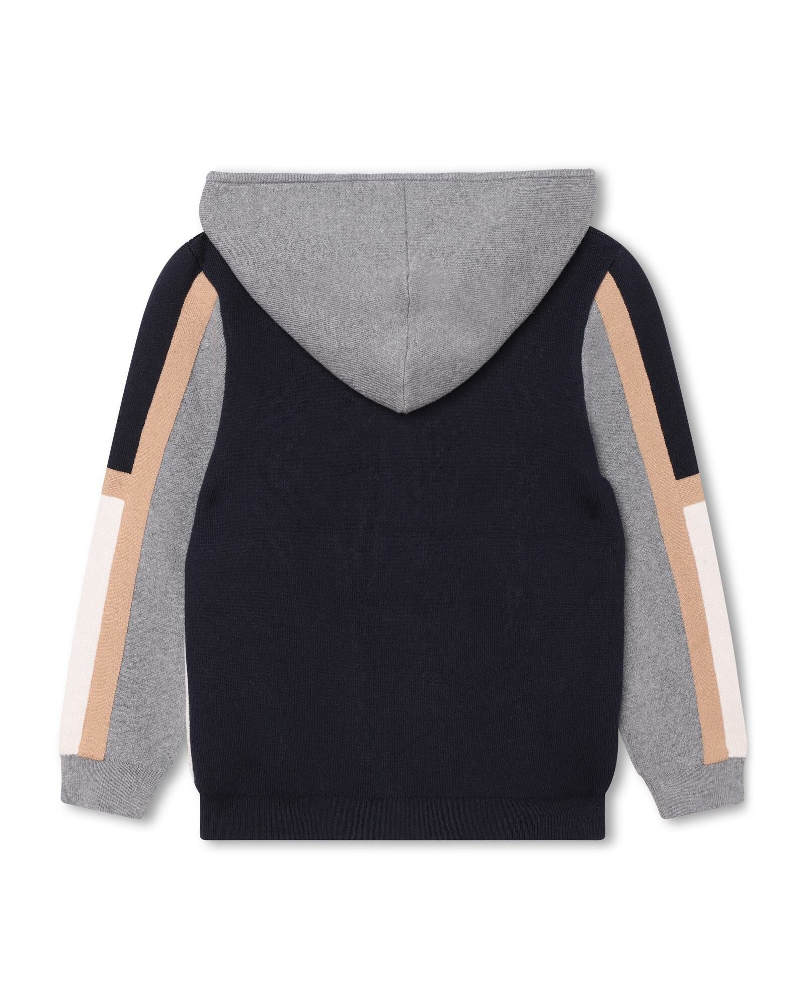 Cotton knitted cardigan - Bleu Amiral