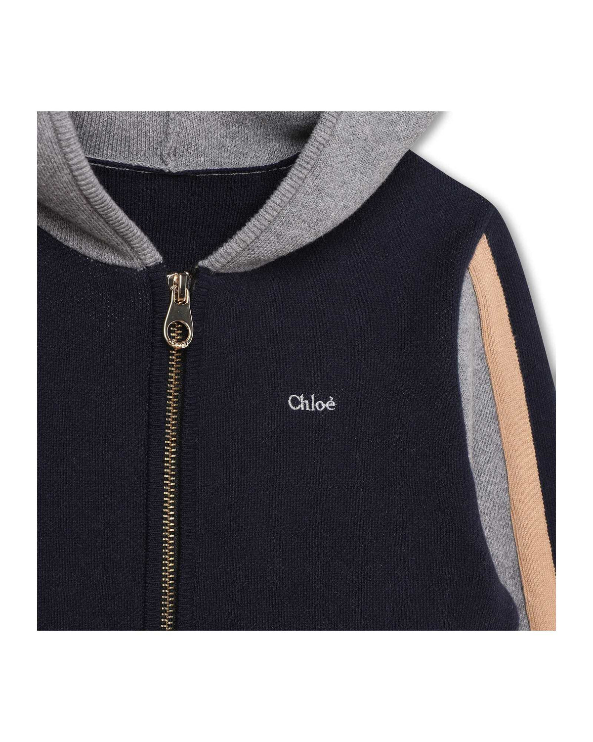 Cardigan en tricot de coton - Bleu Amiral
