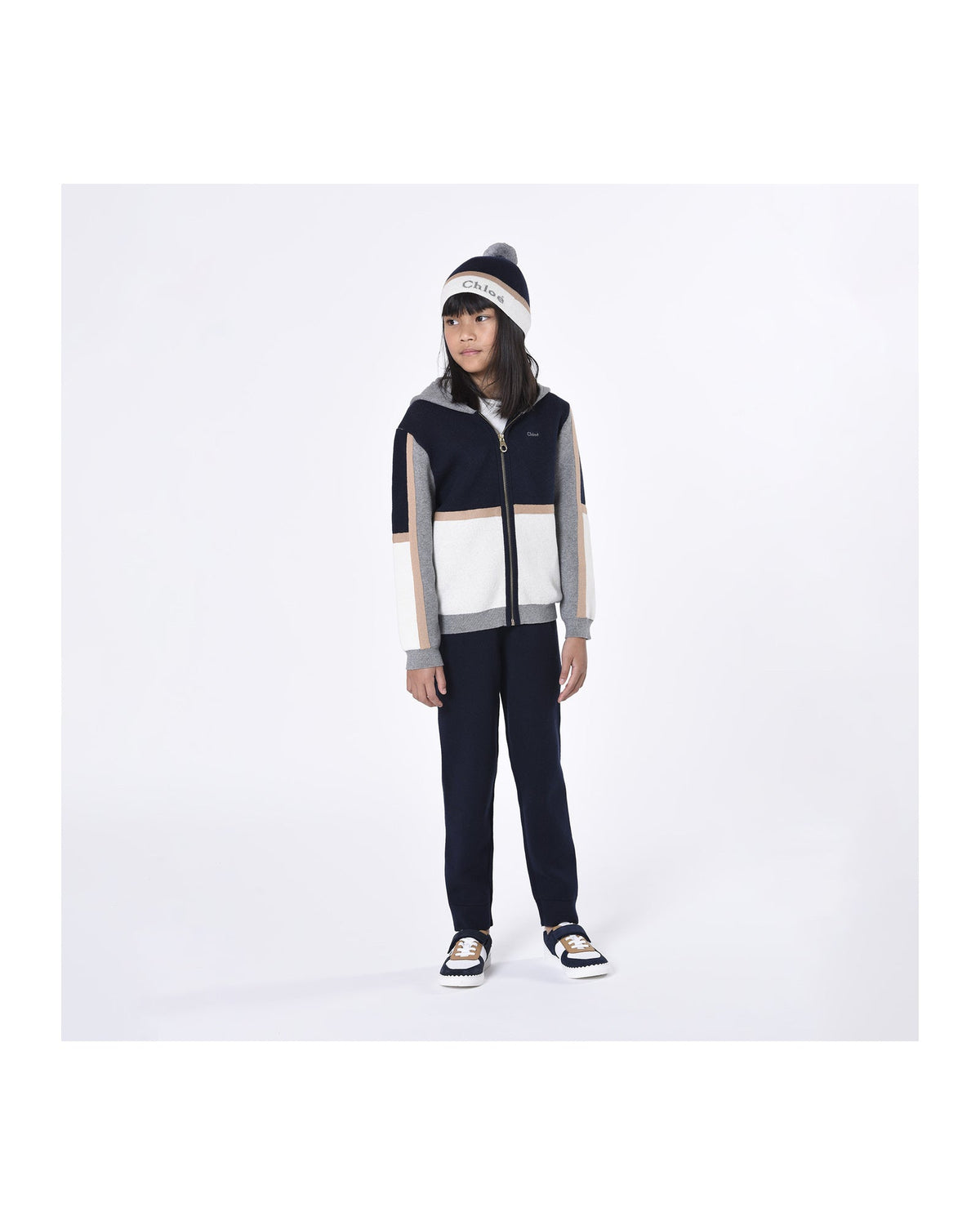 Cardigan en tricot de coton - Bleu Amiral
