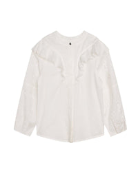 Long-sleeved cotton blouse - Off White