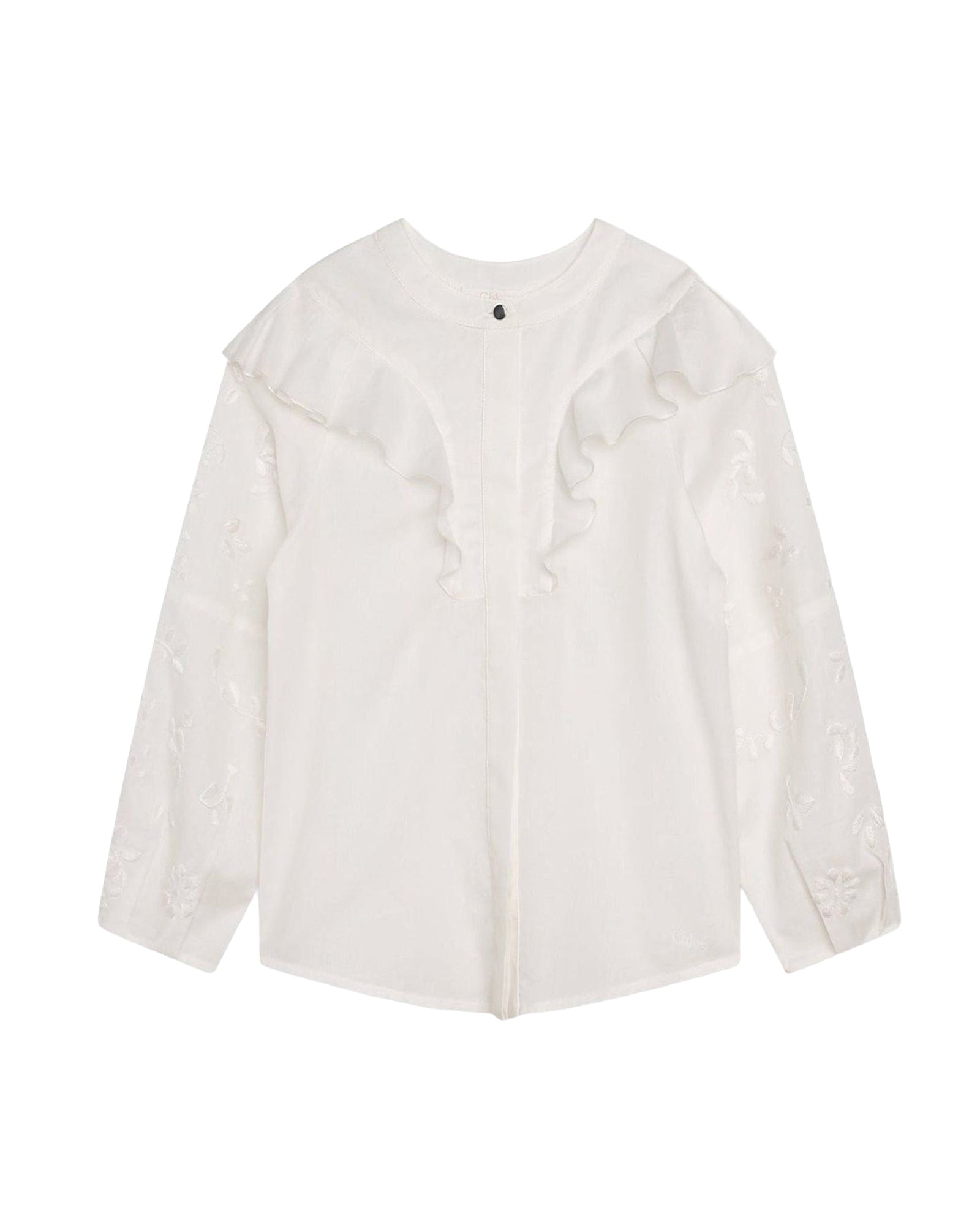 Long-sleeved cotton blouse - Off White