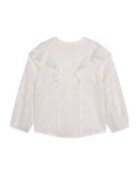 Long-sleeved cotton blouse - Off White