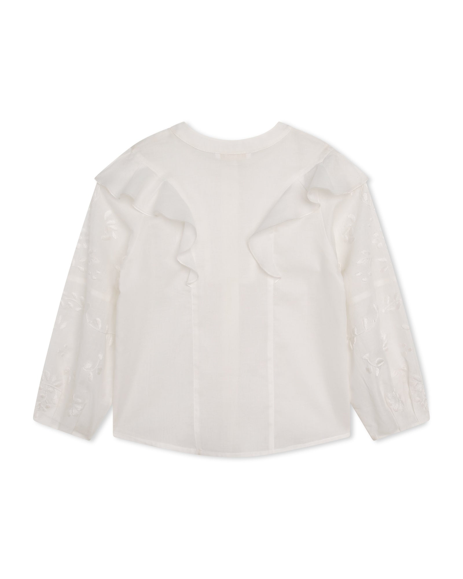 Long-sleeved cotton blouse - Off White