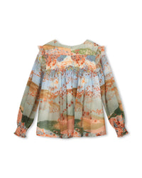 Blouse de cérémonie en laine - Multicolor