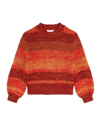Pull en tricot dégradé - Bordeaux Orange