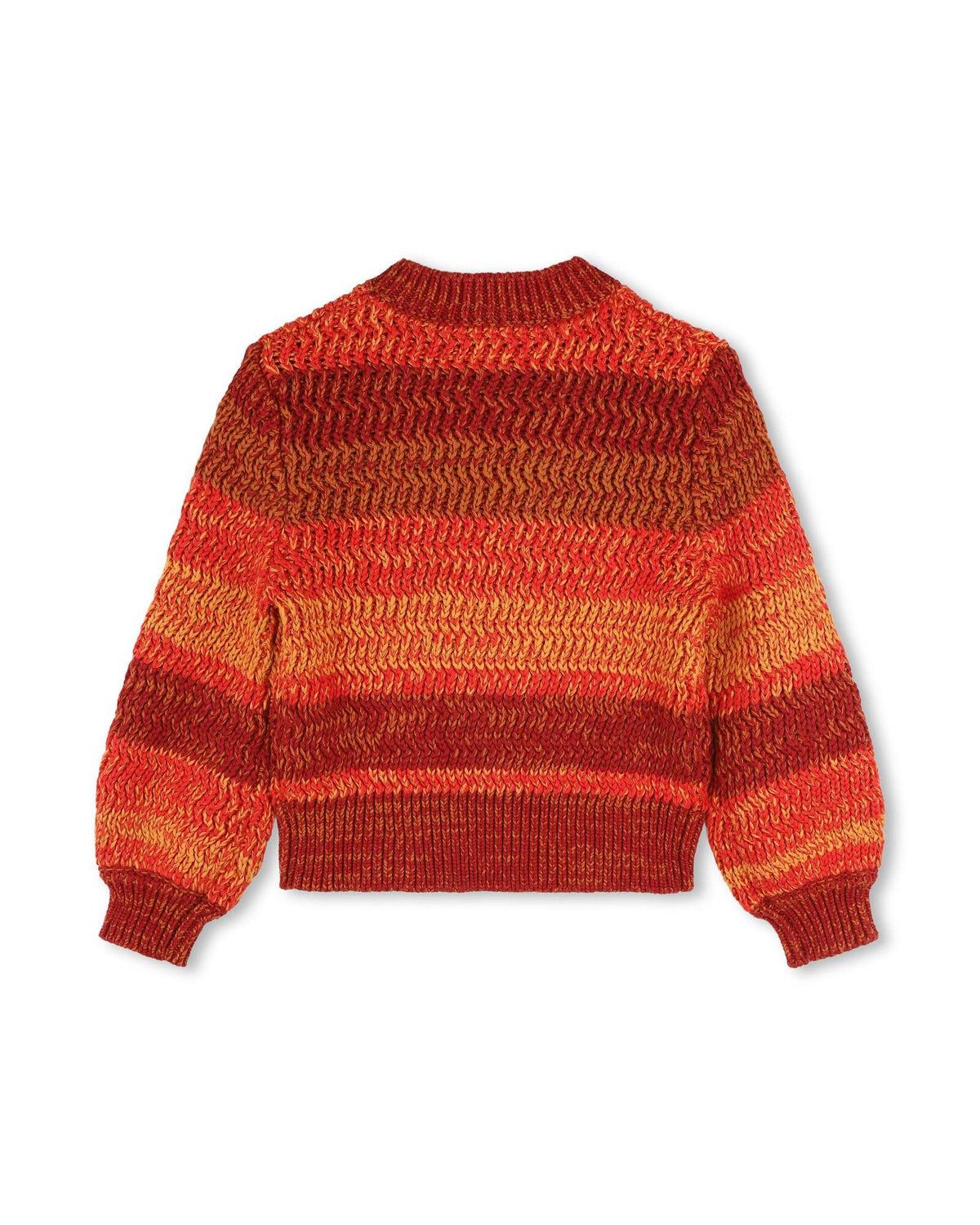 Pull en tricot dégradé - Bordeaux Orange